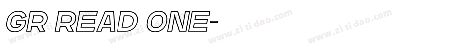 GR Read One字体转换